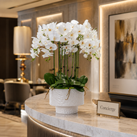 Orchidée Phalaenopsis Artificielle Effet Naturel pour Centre de Table, Idéale pour Hall d'Hôtel et Décoration Intérieure