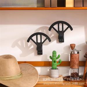 Wooden Hat Rack <b>Wall</b> Mounted Creative Cowboy Hat Storage Display Rack Solid Wood Multipurpose <b>Hook</b> - Product Image 4