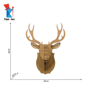 Mô Hình Đầu Hươu Xếp Hình <span class=keywords><strong>3d</strong></span> Bằng Bìa Cứng Tùy Chỉnh Bán Chạy Để Treo Tường Trang Trí Nhà Cửa - Product Image 4