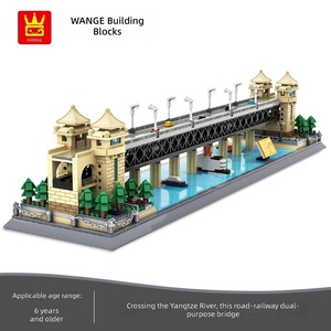 Wange 6223, Puente <span class=keywords><strong>del</strong></span> Río Yangtze de Wuhan, China, Serie de Arquitectura Mundialmente Famosa, Bloques de Construcción de Plástico ABS de Piezas Pequeñas para Armar - Product Image 1