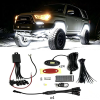 Vente en gros : Kit de 16 ou 24 LED blanches pures améliorées pour éclairage de dessous de caisse de voitures et camions, Plug and Play, étanche IP67