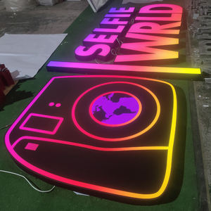 Enseigne en acier inoxydable avec lettres pour éclairage de visage, enseigne commerciale 3d personnalisée, panneau de nom de restaurant, panneau LED personnalisé pour les entreprises - Product Image 5