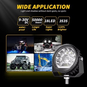 Faro da <span class=keywords><strong>Lavoro</strong></span> LED Rotondo 32W, Faro da Guida Fuoristrada da 4,5 Pollici per Auto, Camion, Jeep Wrangler, Accessori Esterni - Product Image 3