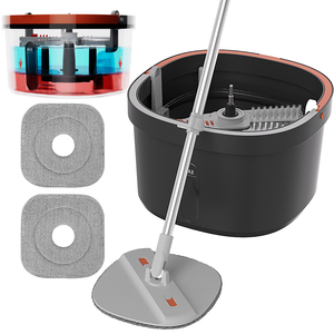 Juego <span class=keywords><strong>de</strong></span> fregona giratoria manos libres OEM/ODM al por mayor con almohadillas <span class=keywords><strong>de</strong></span> microfibra y <span class=keywords><strong>cubo</strong></span> autoescurrible para limpieza comercial <span class=keywords><strong>de</strong></span> suelos - Product Image 1