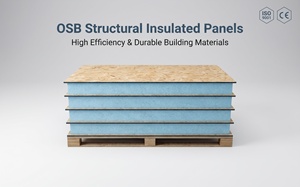 Panneau <span class=keywords><strong>isolant</strong></span> structurel SIP <span class=keywords><strong>OSB</strong></span> avec âme en EPS pour murs, toitures et sols, matériaux de construction préfabriqués à économie d'énergie - Product Image 2