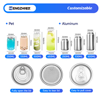 Machine de scellage automatique de canettes HENGZHI pour salons de thé et cafés, en acier inoxydable, scellage rapide pour canettes en PET, en fer blanc et en aluminium