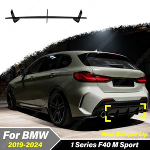 Pour BMW Série 1 F40 M Sport 2019 2020 2021 2022 2023 2024 Kit de diffuseur de pare-chocs arrière style lame avec spoiler - Product Image 1