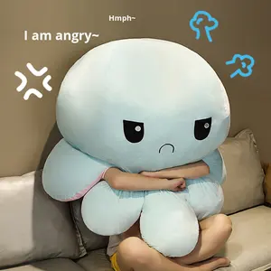 Poupée de danse à <span class=keywords><strong>double</strong></span> <span class=keywords><strong>face</strong></span> en peluche courte, grande, à visage changeant, unisexe, poulpe à enfiler, 100-150 cm, célébrité d'Internet - Product Image 1