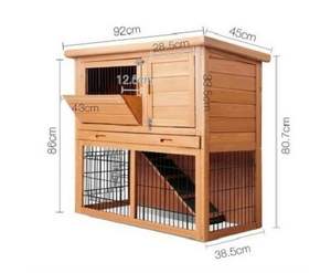 <span class=keywords><strong>Cage</strong></span> <span class=keywords><strong>à</strong></span> <span class=keywords><strong>lapin</strong></span> en bois de luxe avec <span class=keywords><strong>2</strong></span> <span class=keywords><strong>étages</strong></span> - Product Image 6