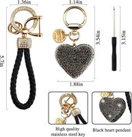 Llavero de Lujo con Corazón Brillante Elite Choice para Bolsos de Boutique, Envío Rápido, Listo para Enviar