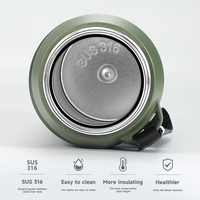 Bouteille d'eau thermique portable de 750 ml en acier inoxydable 316 de haute qualité avec séparateur à thé au design simple, durable, pour étudiants