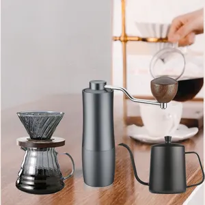 批发亚马逊热卖手动咖啡研磨机带旅行袋手动研磨机咖啡机套装
