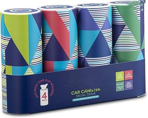 Porte-mouchoirs pour voiture Cylindre 4 unités (bidons), 50 mouchoirs par cylindre, convient aux porte-gobelets de voiture, portable, boîte à mouchoirs ronde pour voiture - Product Image 6