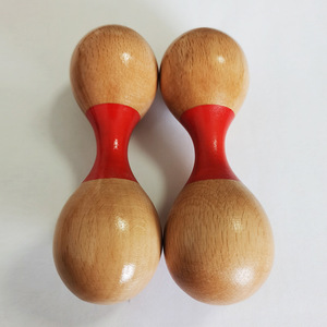 Maraca en bois en gros, instrument de percussion manuel, son clair, jouet musical pour fêtes et spectacles - Product Image 4