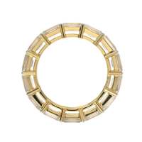Bague de fiançailles de luxe pour femme en or massif 22 carats avec diamant de laboratoire taille baguette 4,20 carats