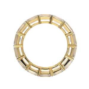 Bague en or 18 carats avec diamant taille émeraude OEM ODM. Or personnalisé 14K 18K 22K. - Product Image 3