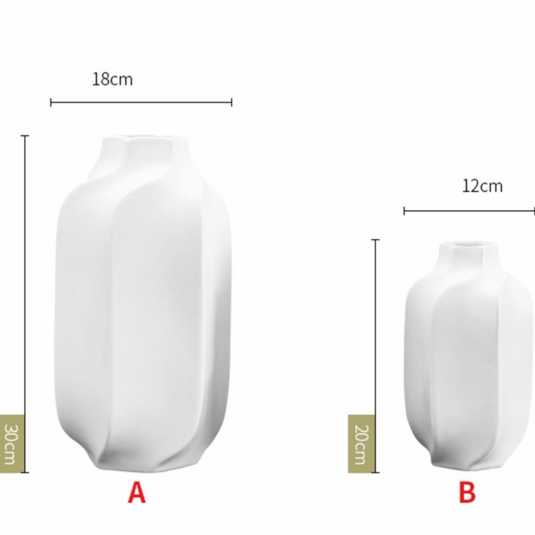 Nordic creative living room tabletop flower arranging crafts decorated with white ceramic vase