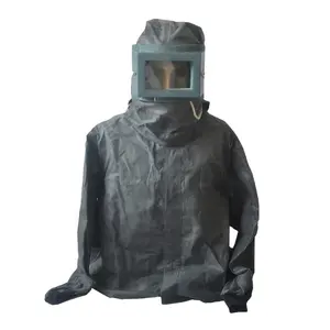 Square glass helmet rubber acid and alkali resistant, waterproof sandblasting clothing