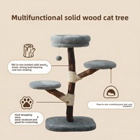 Arbre à chat robuste avec base anti-basculement, poteau à gratter en sisal, niche confortable, mobilier stable pour intérieur