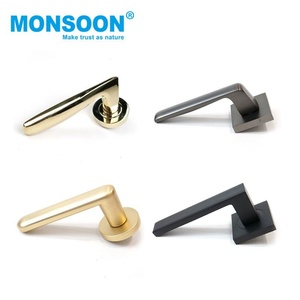 Luxury Hotel Room Interior Aluminum Round Mortise Latch Door Locks <strong>Handle</strong> <strong>Chrome</strong> Stainless Steel Privacy Lever <strong>Handle</strong> - Product Image 3