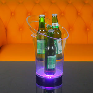 7 couleurs changeantes LED acrylique plastique <span class=keywords><strong>vin</strong></span> baril refroidisseur seau à glace Transparent Art déco Design pour le stockage 1-6L - Product Image 6