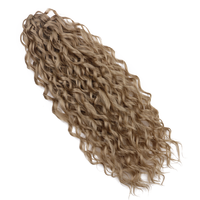 Extensions de cheveux synthétiques bouclés pour tresses, 22 pouces, 100 grammes, fibres haute température, pour tresses au crochet, ondulations profondes
