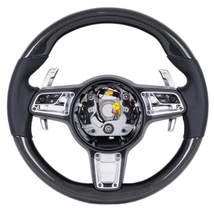 Volante Estándar de Cuero Negro OEM para Modelos Porsche Panamera Cayenne <span class=keywords><strong>Macan</strong></span> 718 911 918 997 991 970 971 Boxster Cayman - Product Image 2