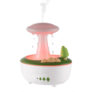Diffuseur d'arômes OEM unique et créatif avec scène <span class=keywords><strong>de</strong></span> <span class=keywords><strong>pluie</strong></span> naturelle, veilleuse colorée, humidificateur à brume froide USB, diffuseur <span class=keywords><strong>de</strong></span> parfum relaxant - Product Image 5