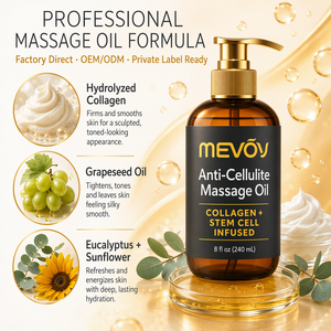 Aceite Corporal Reafirmante Anticelulítico con Extracto de Células Madre de Colágeno, 8 oz, Botella con Bomba, Aromaterapia para Suavizar la Textura de la Piel - Product Image 2