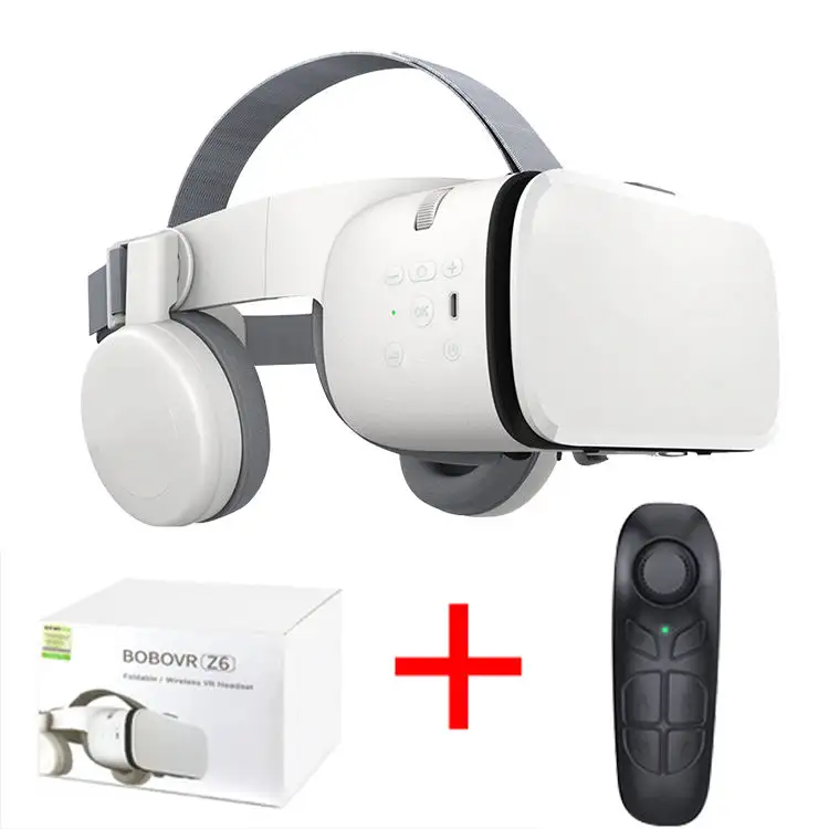 4k VR vidro Z6 5 Plus vr headset VR óculos com controle remoto para iPhone Smartphones Android