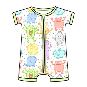 เซ็ตชุดนอน2ชิ้นทำจากไม้ไผ่สำหรับฤดูร้อนชุดสั้นพิมพ์ลายเป้าหมาย - Product Image 1