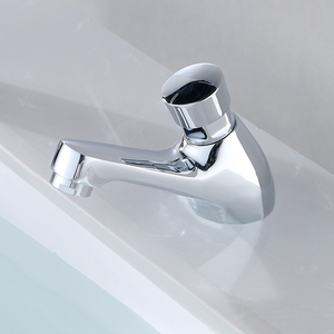 Robinet à bouton-poussoir, unité unique, 20 mm, action retardée, pour lavabo et toilettes - Product Image 1