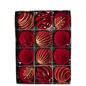 Bola Hueca con Diseño Navideño de 6cm-8cm, Adorno Colgante para Árbol de Navidad con Escena Navideña - Product Image 1