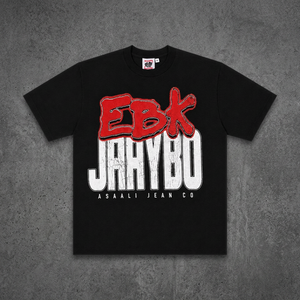 Camiseta EBK Jaaybo X para Hombre, 100% Algodón, Estilo Urbano, Corte Holgado, Manga Corta, con Estampado de Letras - Product Image 3