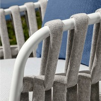 Ensemble de table et de chaises d'extérieur 5 pièces, mobilier de patio d'extérieur, loisirs, corde, quatre ensembles de table et de chaises, chaise de salle à manger en rotin d'extérieur