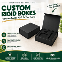 Boîte rigide magnétique noire mate personnalisée, emballage cadeau en carton de luxe avec insert en mousse découpée pour l'électronique et les cosmétiques