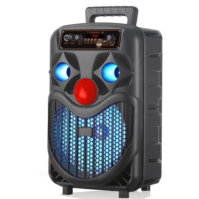 Portable for 5.2 Speakers 3 Styles(Spiral/Clown/Mask) RGB TWS Handle Wireless Audio for Computer Mobile Phone Outdoor Home