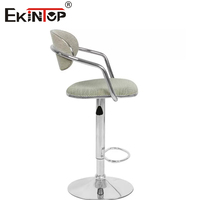 Tabouret de bar pivotant Ekintop avec repose-pieds, tabourets de bar de comptoir de cuisine, cuir PU, élévation hydraulique, tabouret de bar de comptoir réglable
