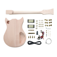 TC Left-Handed Semi-finished Professional Electric Guitar Kit Mahogany Body Rosewood Fingerboard 6 Strings Humbucker Pickups