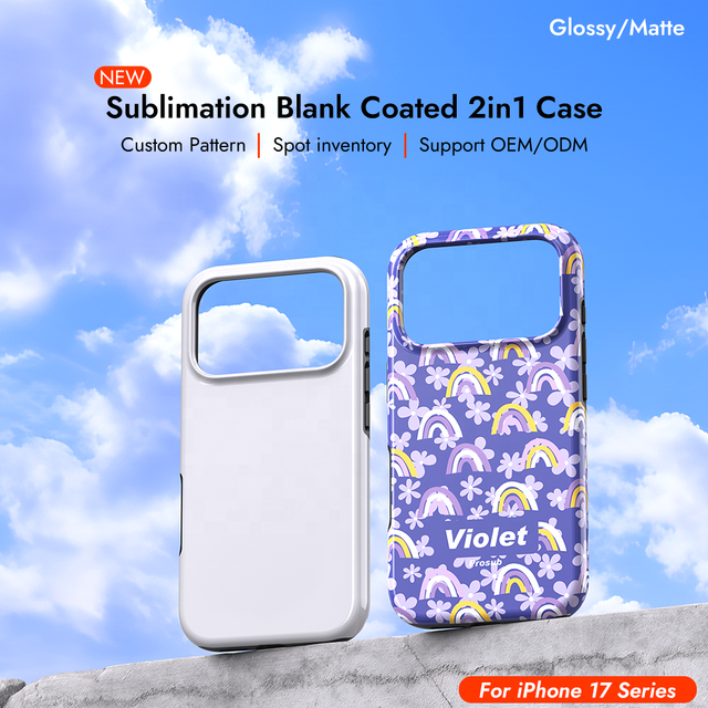 Sunyee Personalized Sublimation Blanks Phone Case Custom Print 2 in 1 Coated for Iphone 17 Pro Protector Case