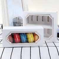 Boîtes à friandises Valentine avec séparateurs de fenêtre Boîte à tiroirs en papier d'art pour emballage de pâtisserie à biscuits Utilisation industrielle en relief pour les aliments