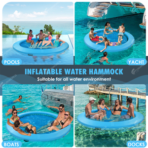 Gran oferta de fábrica, Isla inflable con portavasos, almohadilla solar, flotador de piscina, hamaca de agua inflable para fiesta de adultos - Product Image 4