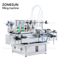 ZONESUN 4 têtes automatique bureau jus cosmétique huile essentielle parfum encre solvant remplissage bouteille liquide Machine de remplissage