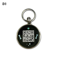 Personnalisé RFID Époxy NTAG215 NTAG216 NFC Anneau Métallique 13.56MHz QR Code Pet Tag pour le Suivi