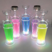 Chicha portable en acrylique pour voiture, avec LED scintillante, style tendance, pour voyage, vente en gros