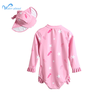 Vente en gros short à manches longues une pièce <span class=keywords><strong>bikini</strong></span> de bain pour bébé fille maillot de bain pour enfant maillots de bain pour enfants bébé fille - Product Image 2