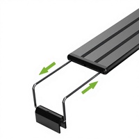 Lampe LED rectangulaire pour aquarium Baiyi AQ048 110-240V, étanche, lumière naturelle, économie d'énergie, pour poissons, tortues et plantes aquatiques