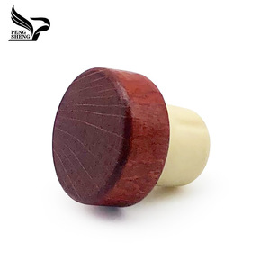 Gỗ tùy chỉnh nhỏ chai dầu bao bì nút chai Thiết kế nắp nút chai nút chai rượu vang cắm màu Đỏ tổng hợp t hình dạng - Product Image 3