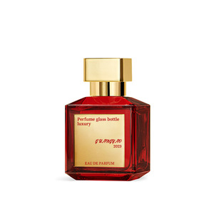Flacon vaporisateur de <span class=keywords><strong>parfum</strong></span> <span class=keywords><strong>Baccarat</strong></span> rouge carré de 50 ml, flacon de recharge en verre vide portable, flacon d'emballage cosmétique de luxe très vendu - Product Image 1