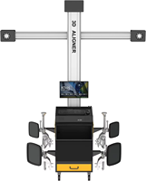 Armoire d'alignement de roue à positionnement précis 3D Base de données multilingue Équipement de réparation automobile Outils d'équilibrage de roue pour véhicule